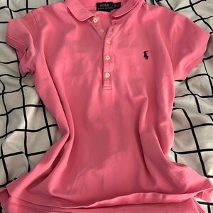 Ralph Lauren pink slim fit polo